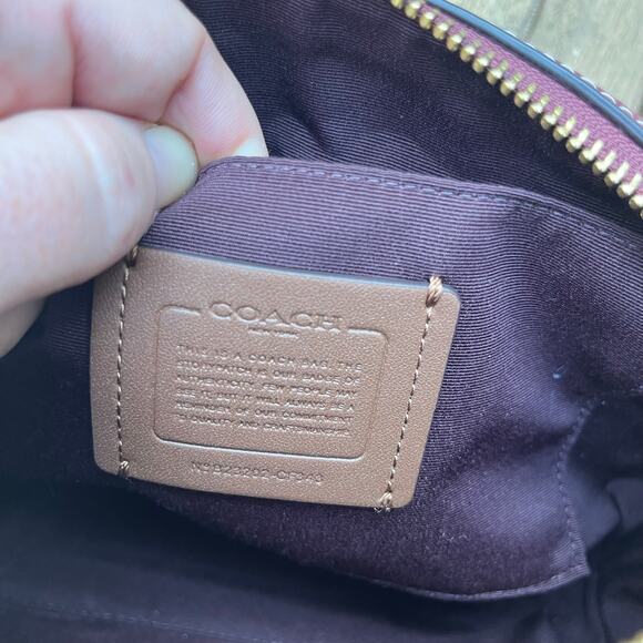 COACH NWT Monogram Madi Crossbody, Sold Out Online, Pink & Maroon - Picture 5 of 10